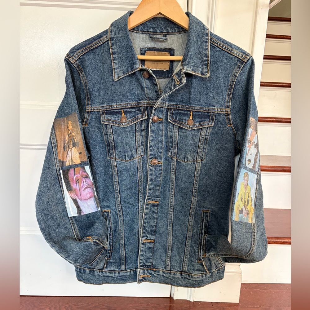 David Bowie handmade / upcycled Denim Jacket - Picture 2 of 14